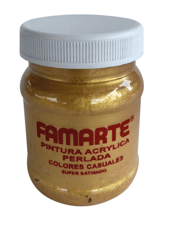 PINTURA ACRILICA FAMARTE METALIZADA ORO 8 ONZ