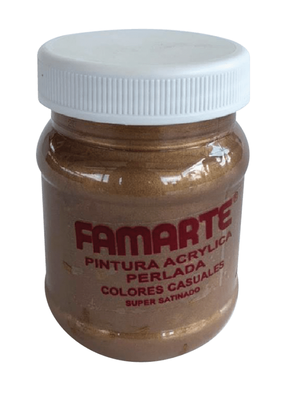 PINTURA ACRILICA FAMARTE METALIZADA BRONCE OSCURO 8 ONZ