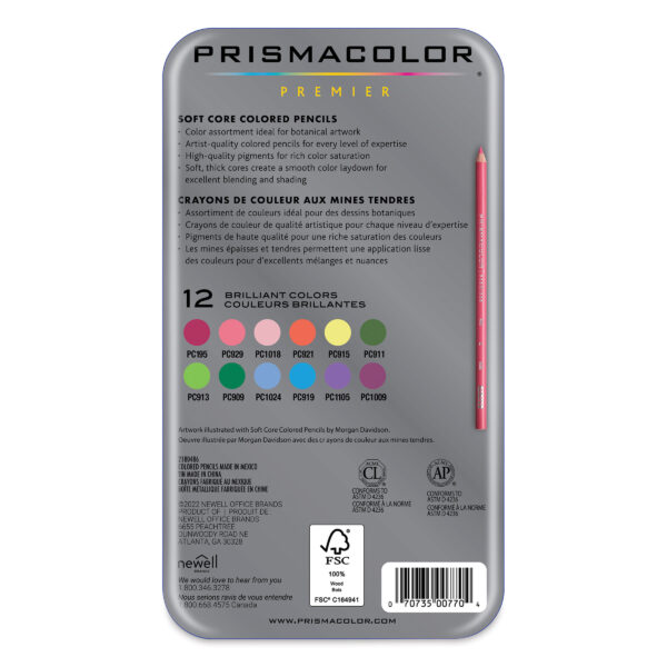 PRISMACOLOR PREMIER COLORED PENCILS - BOTANICAL GARDEN SET DE 12 - Image 3