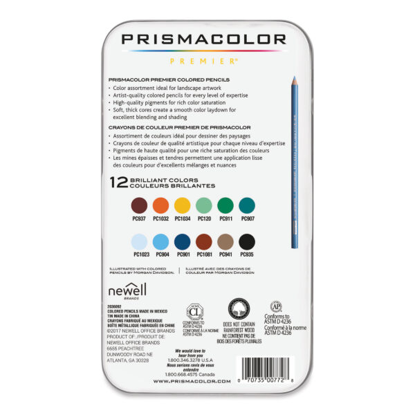 PRISMACOLOR PREMIER COLORED PENCILS - SET DE 12 COLORES PARA PAISAJE - Image 2