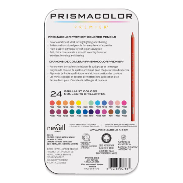 PRISMACOLOR PREMIER COLORED PENCILS - SET DE 24 COLORES RESALTAR Y SOMBREAR - Image 2