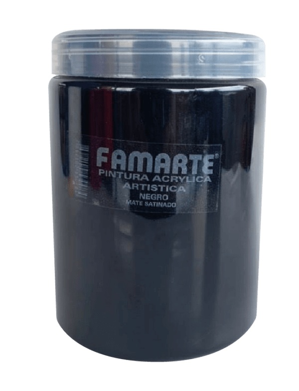 PINTURA ACRILICA FAMARTE HEAVY BODY NEGRO 1 LITRO