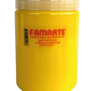 PINTURA ACRILICA FAMARTE HEAVY BODY AMARILLO 1 LITRO