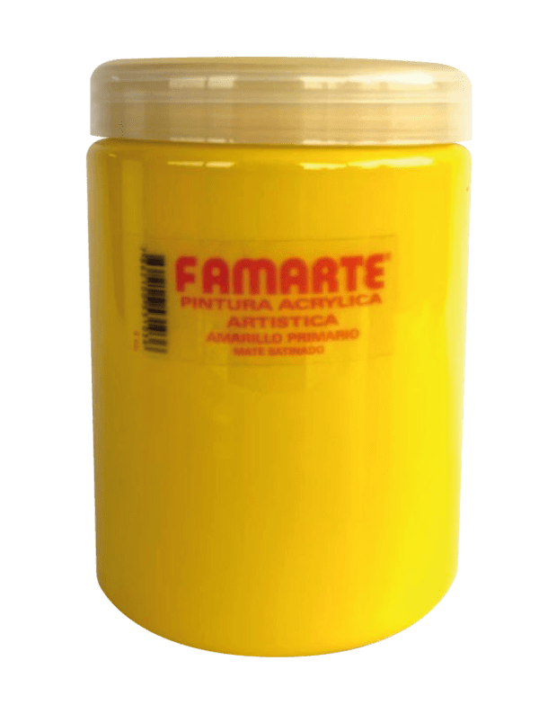 PINTURA ACRILICA FAMARTE HEAVY BODY AMARILLO 1 LITRO