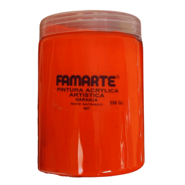 PINTURA ACRILICA FAMARTE HEAVY BODY NARANJA 1 LITRO