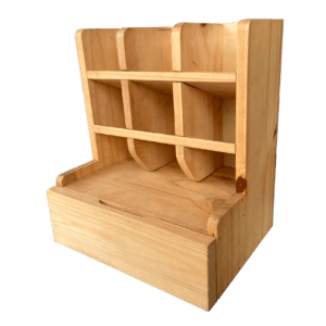 ORGANIZADOR DE ESCRITORIO MADERA MULTIFUNCIONAL